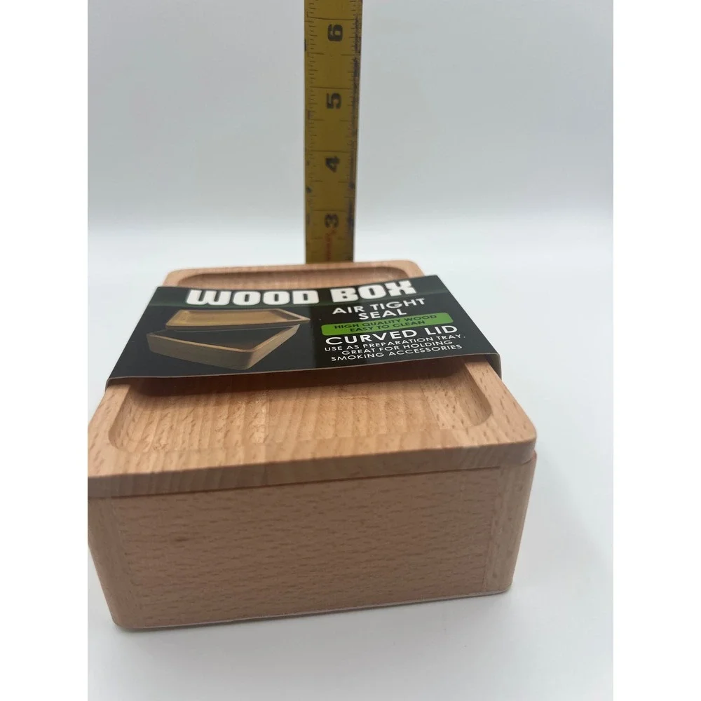 SmokeZilla Wood Box Airtight Seal Curved Lid Preparation Tray Natural Wood 25100